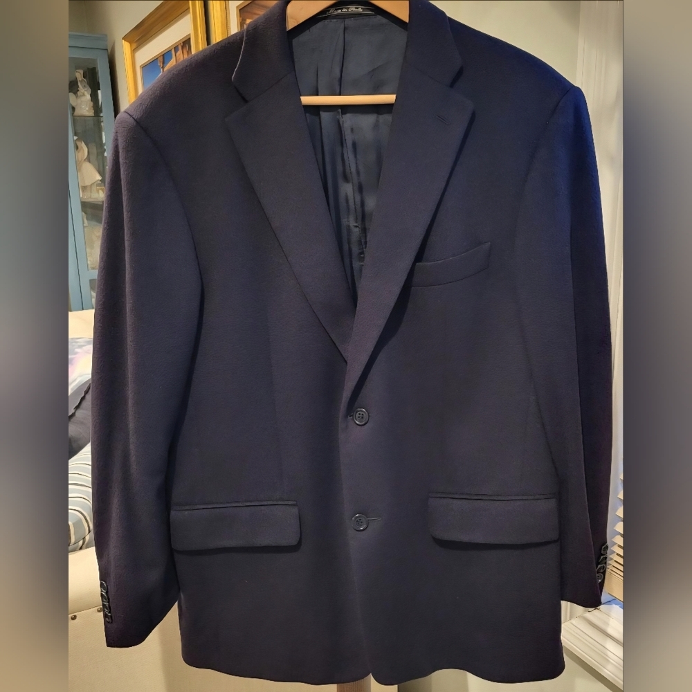 Men's Navy Movimento Cashmere Coat